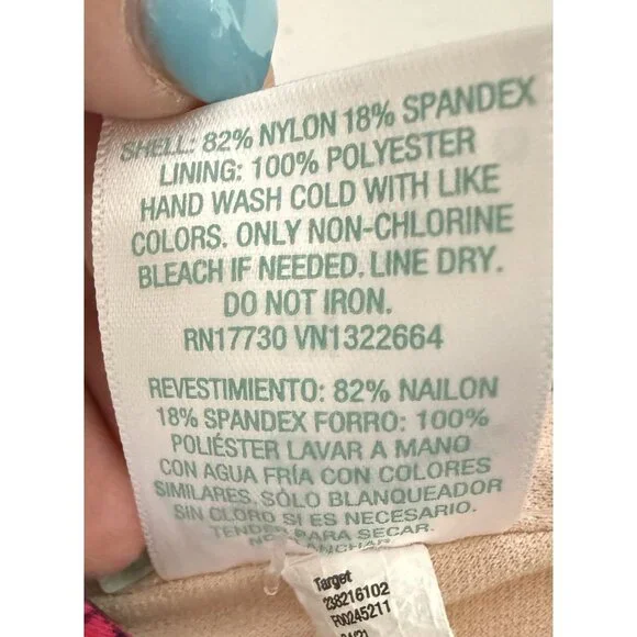 Kona Sol RacerBack Tankini Top Womens 3X Multicolor Beach Pool Plus Size NWT - Picture 7 of 7